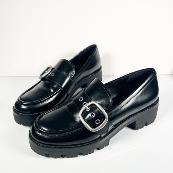 COACH Grand Lug Sole Loafers Platform Buckle 11B - Picture 8 of 8